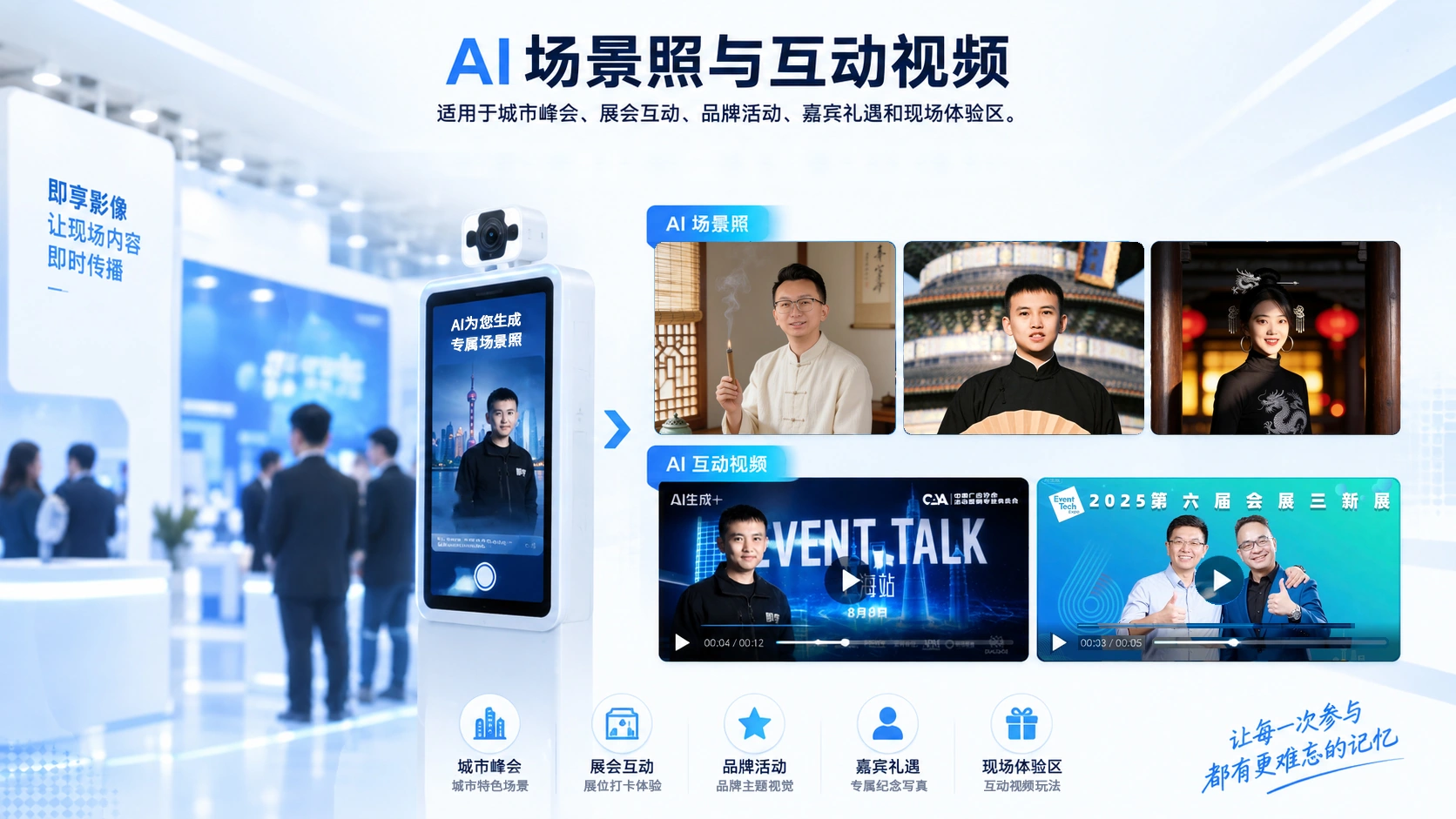 AI场景照与互动视频成品展示页